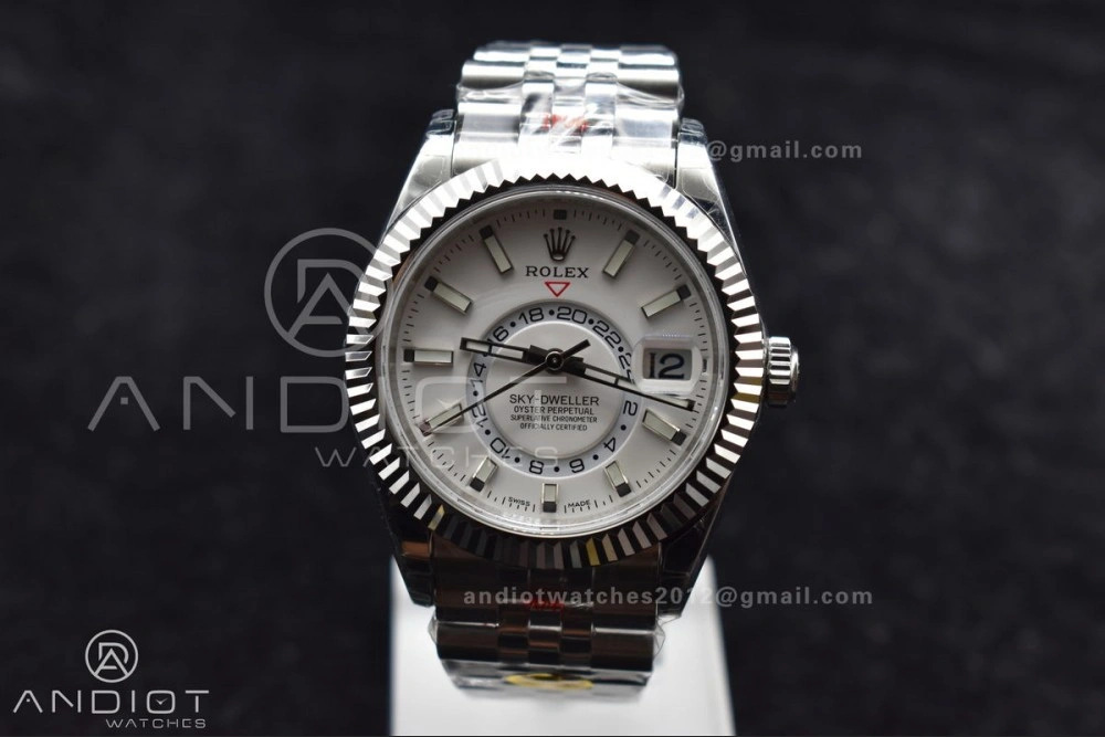 Skydweller SS Noob Best Edition White Dial On SS Jubilee Bracelet A23J