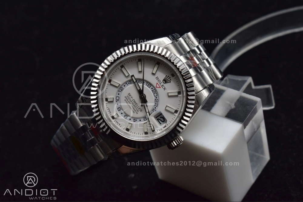 Skydweller SS Noob Best Edition White Dial On SS Jubilee Bracelet A23J