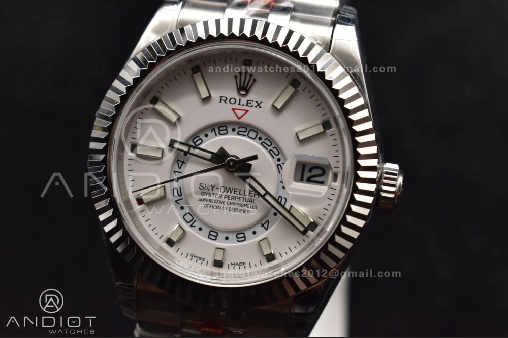 Skydweller SS Noob Best Edition White Dial On SS Jubilee Bracelet A23J