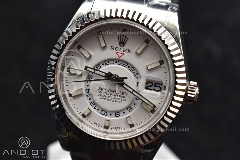 Skydweller SS Noob Best Edition White Dial on SS Oyster Bracelet A23J
