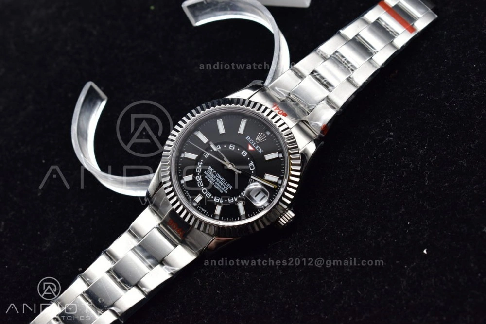 Skydweller SS TWF Best Edition Black Dial on SS Bracelet A23J