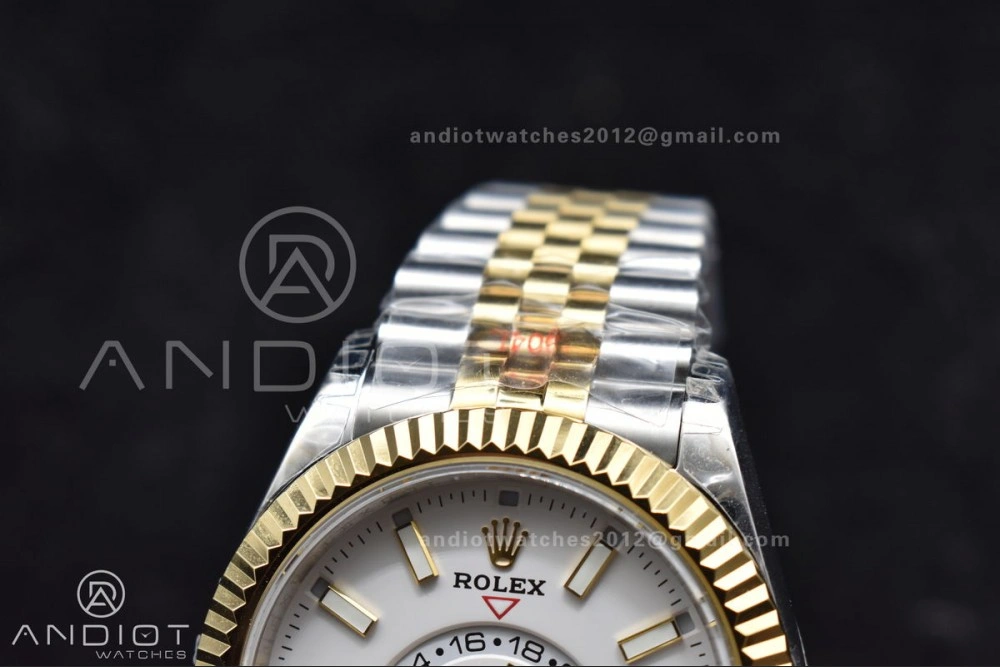 Skydweller SS YG Noob Best Edition White Dial On SS YG Bracelet A23J