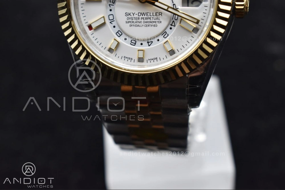 Skydweller SS YG Noob Best Edition White Dial On SS YG Bracelet A23J