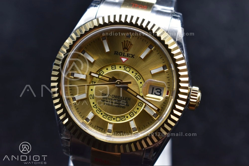 Skydweller SS YG Noob Best Edition YG Dial on SS YG Bracelet A23J