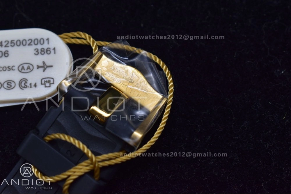 Speedmaster Moonwatch in Moonshine Gold YG RMF Best Edition YG Dial on Black Rubber Strap Manual Chrono