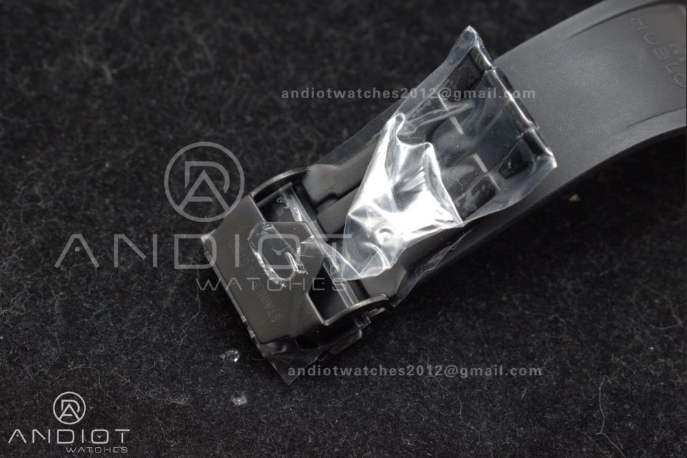 Square Bang Unico 42mm RG BBF 1:1 Best Edition Skeleton Dial Ceramic Bezel on Black Rubber Strap A1280