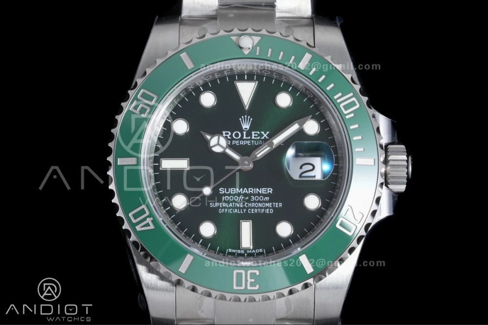 Submariner 116610 LV Green Ceramic 904L Steel VSF 1:1 Hulk Best Edition VS3135