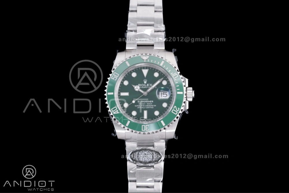 Submariner 116610 LV Green Ceramic Clean 904L 1:1 Hulk Best Edition On SS Bracelet SA3135
