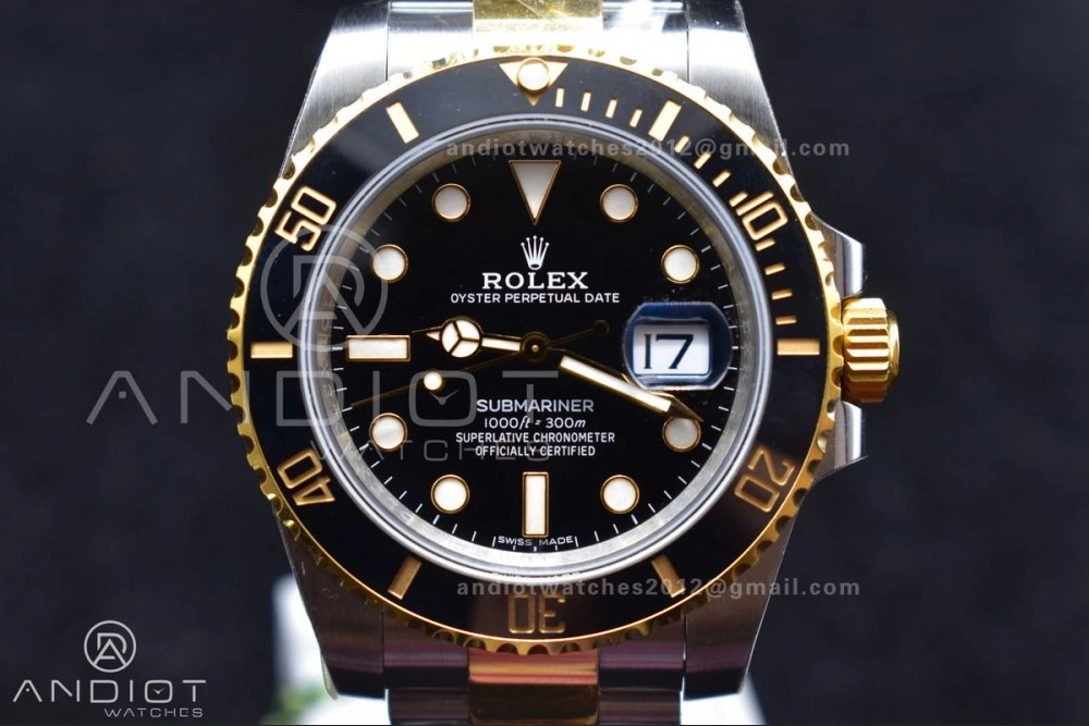 Submariner 116613 LN SS YG Black Ceramic 904L Steel King1:1 Best Edition 3135