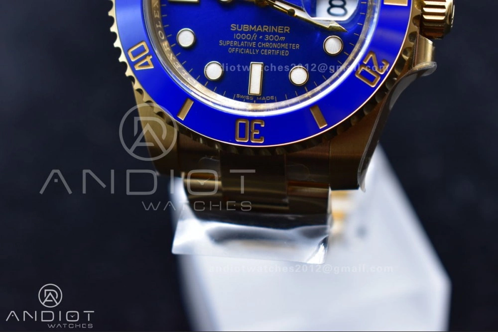 Submariner 116618 LB Blue Ceramic YG Plated 904L Steel Clean 1:1 Best Edition VR3135