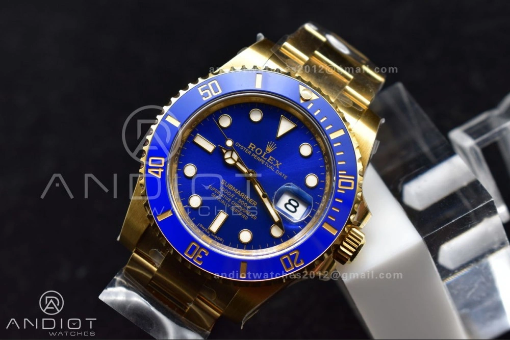 Submariner 116618 LB Blue Ceramic YG Plated 904L Steel Clean 1:1 Best Edition VR3135