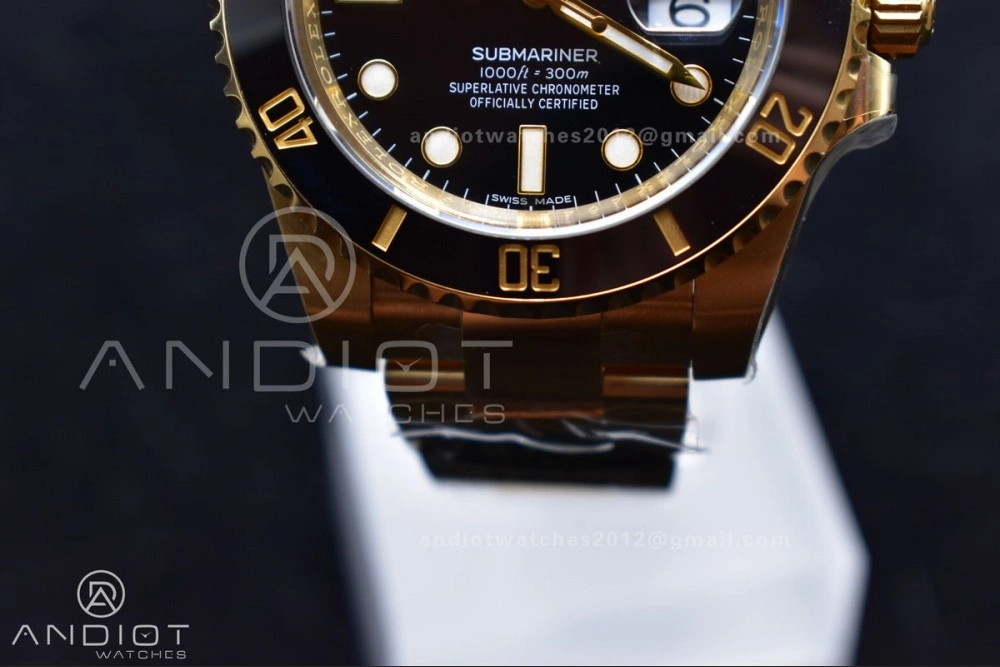 Submariner 116618 LN Black Ceramic YG Plated 904L Steel Clean 1:1 Best Edition VR3135