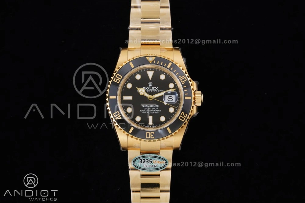 Submariner 126618 LN YG Clean 1:1 Best Edition Black Dial On YG Bracelet SH3235