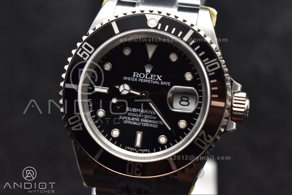 Submariner 16610 LN Black 904L Steel ARF1:1 Best Edition on SS Bracelet SH3135 V2