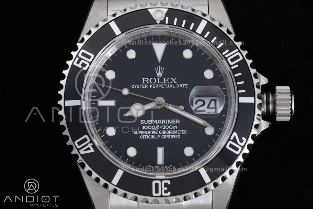 Submariner 16610 LN Black 904L Steel TMF 1:1 Best Edition on SS Bracelet SH3135