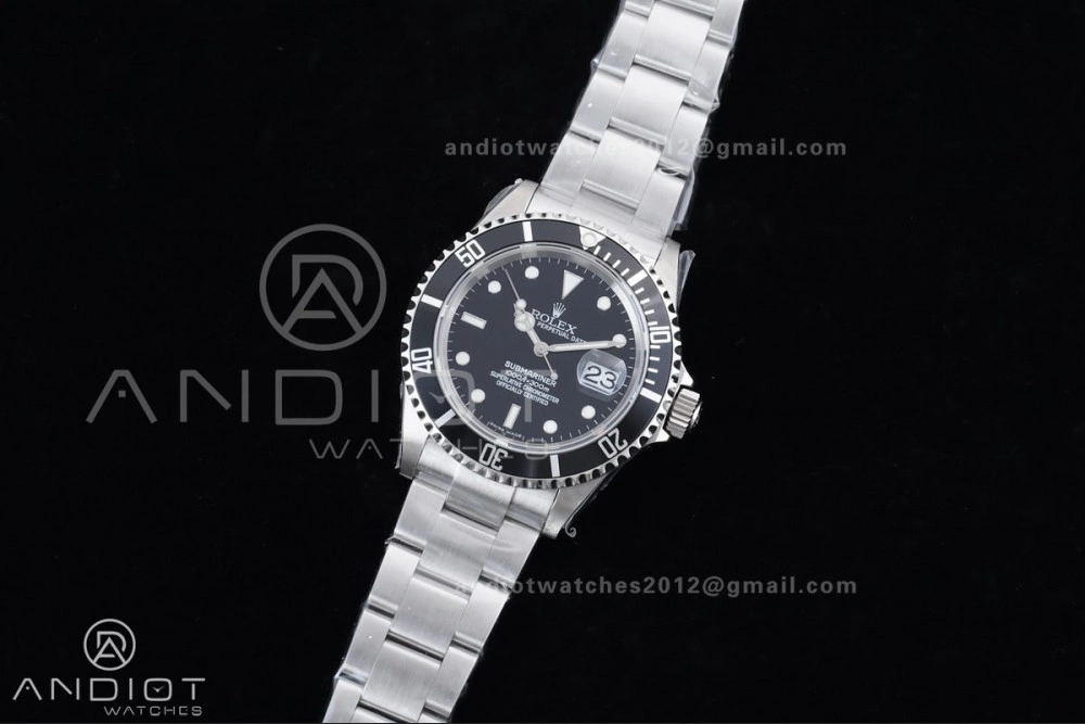 Submariner 16610 LN Black No Rehaut Engraving 904L Steel TMF 1:1 Best Edition on SS Bracelet SH3135