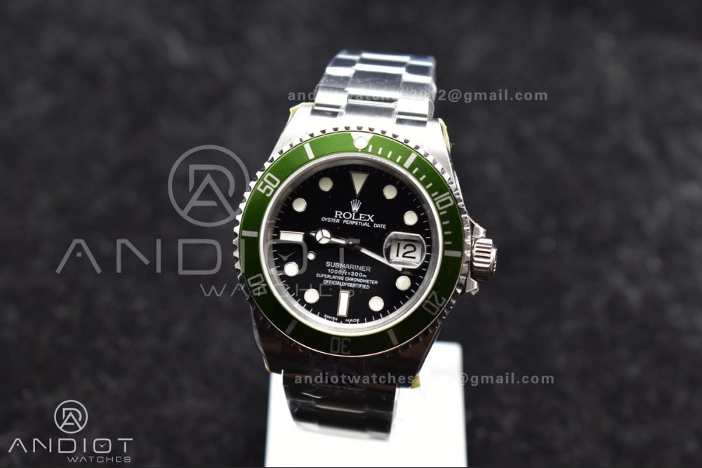 Submariner 16610 LV Green 904L Steel ARF1:1 Best Edition on SS Bracelet SH3135 V2