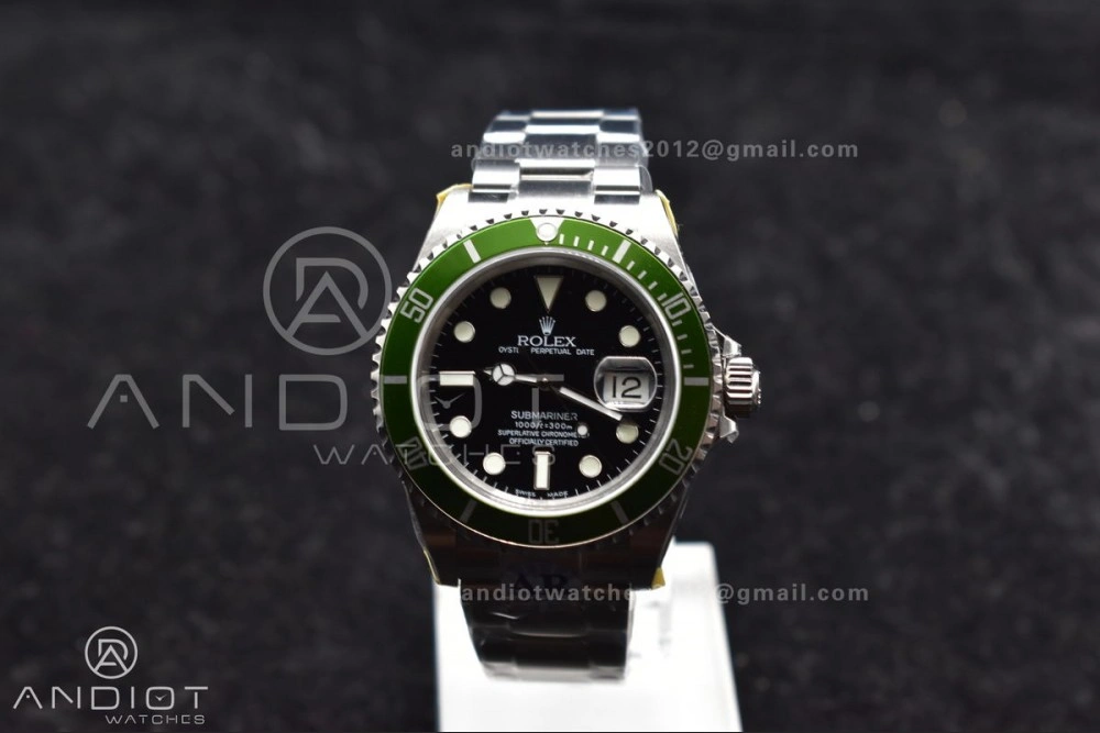 Submariner 16610 LV Green 904L Steel ARF1:1 Best Edition on SS Bracelet SH3135 V2