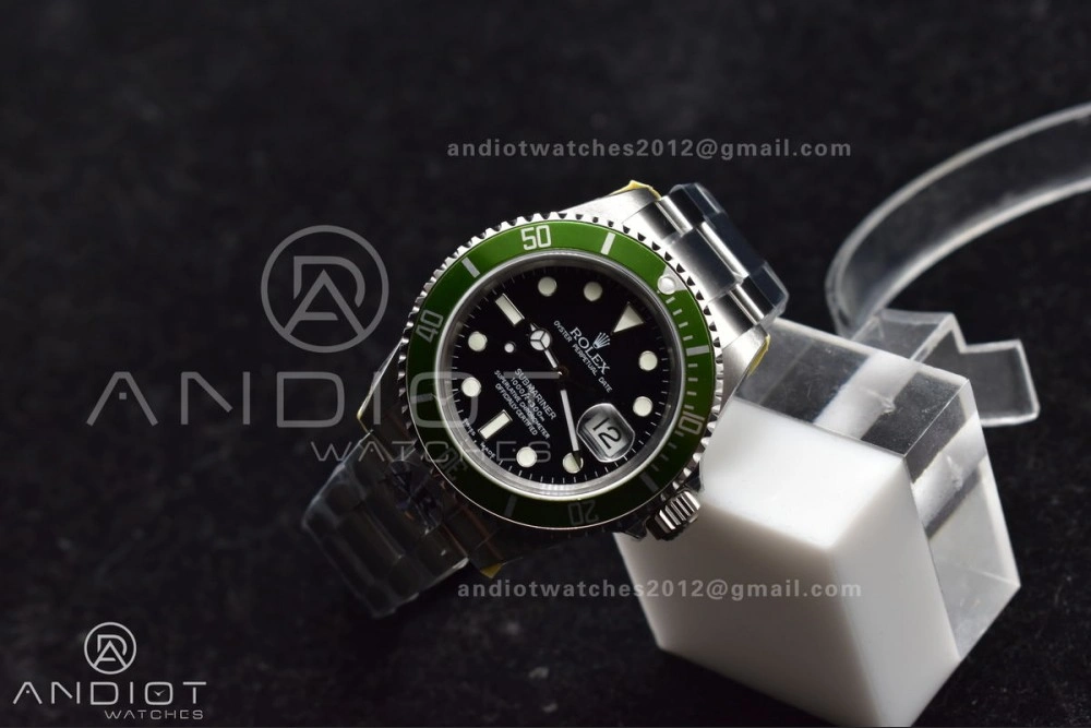 Submariner 16610 LV Green 904L Steel ARF1:1 Best Edition on SS Bracelet SH3135 V2