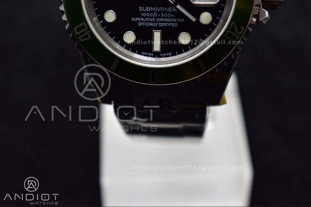 Submariner 16610 LV Green 904L Steel ARF1:1 Best Edition on SS Bracelet SH3135 V2