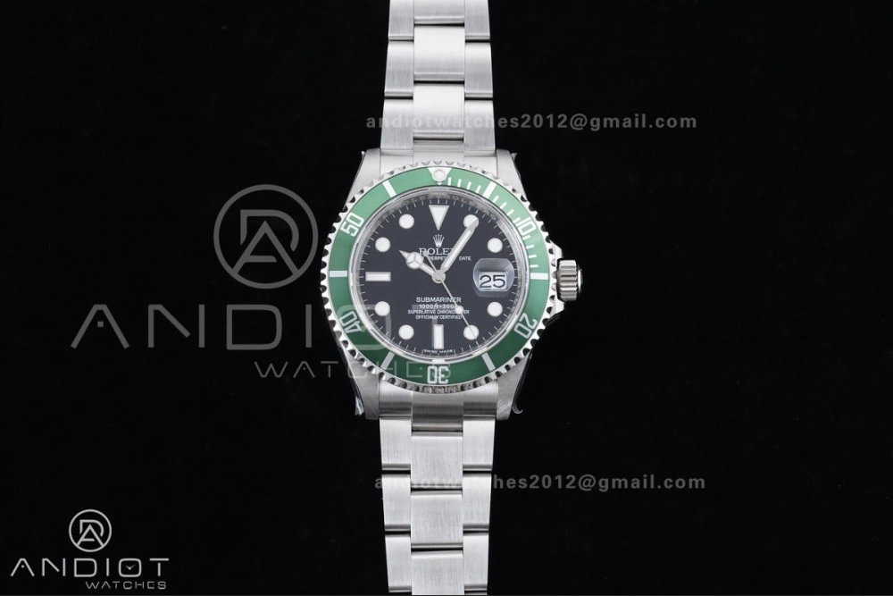 Submariner 16610 LV Green 904L Steel TMF 1:1 Kermit Best Edition on SS Bracelet SH3135