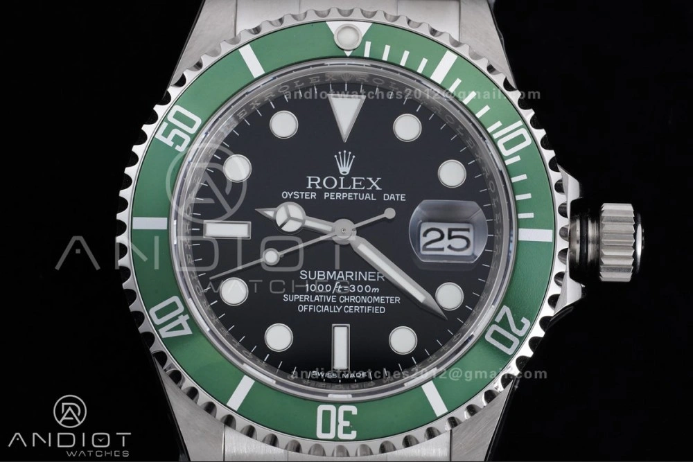 Submariner 16610 LV Green 904L Steel TMF 1:1 Kermit Best Edition on SS Bracelet SH3135