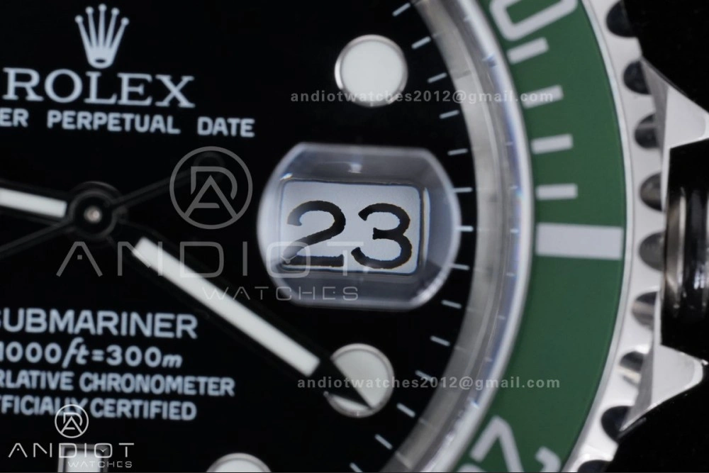 Submariner 16610 LV Green No Rehaut Engraving 904L Steel TMF 1:1 Kermit Best Edition on SS Bracelet SH3135