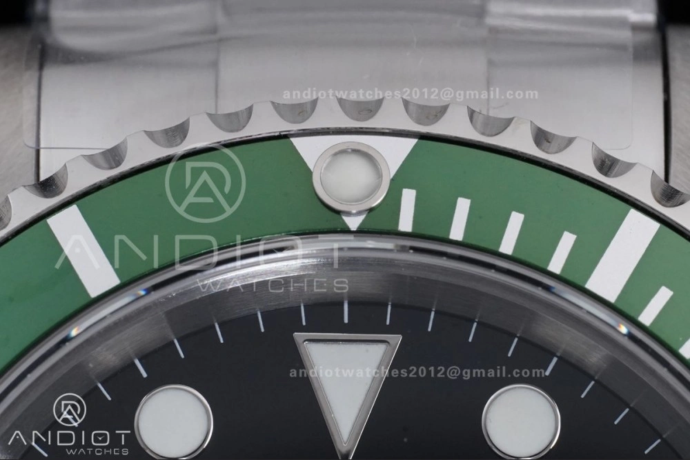 Submariner 16610 LV Green No Rehaut Engraving 904L Steel TMF 1:1 Kermit Best Edition on SS Bracelet SH3135