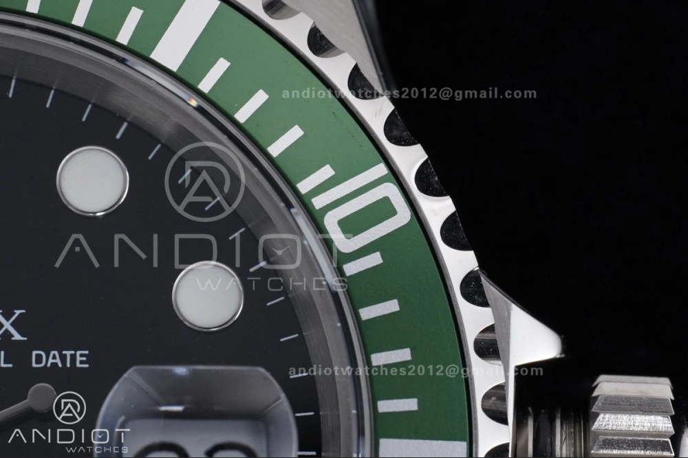 Submariner 16610 LV Green No Rehaut Engraving 904L Steel TMF 1:1 Kermit Best Edition on SS Bracelet SH3135