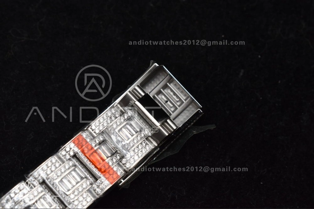 Submariner 40mm Full Diamonds SS AMGF Best Edition Blue Dial On Bracelet On VR3135