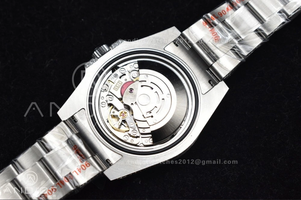 Submariner 40mm Full Diamonds SS AMGF Best Edition Green Dial on Bracelet on VR3135