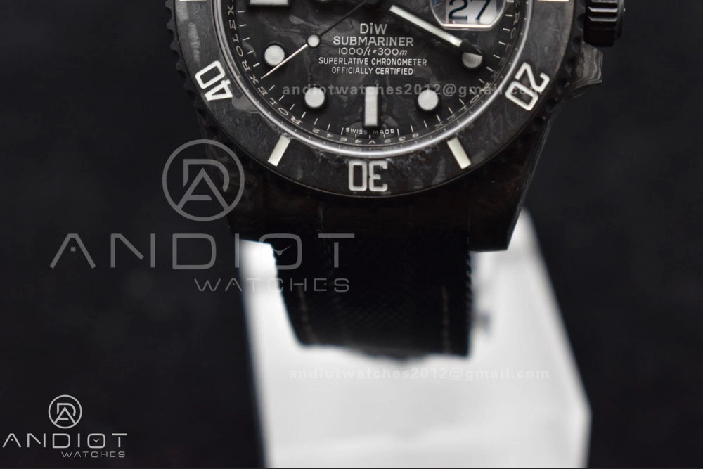 Submariner DIW DLC Sandblasted VSF 1:1 Best Edition Black Blue Dial on DLC Bracelet VS3135