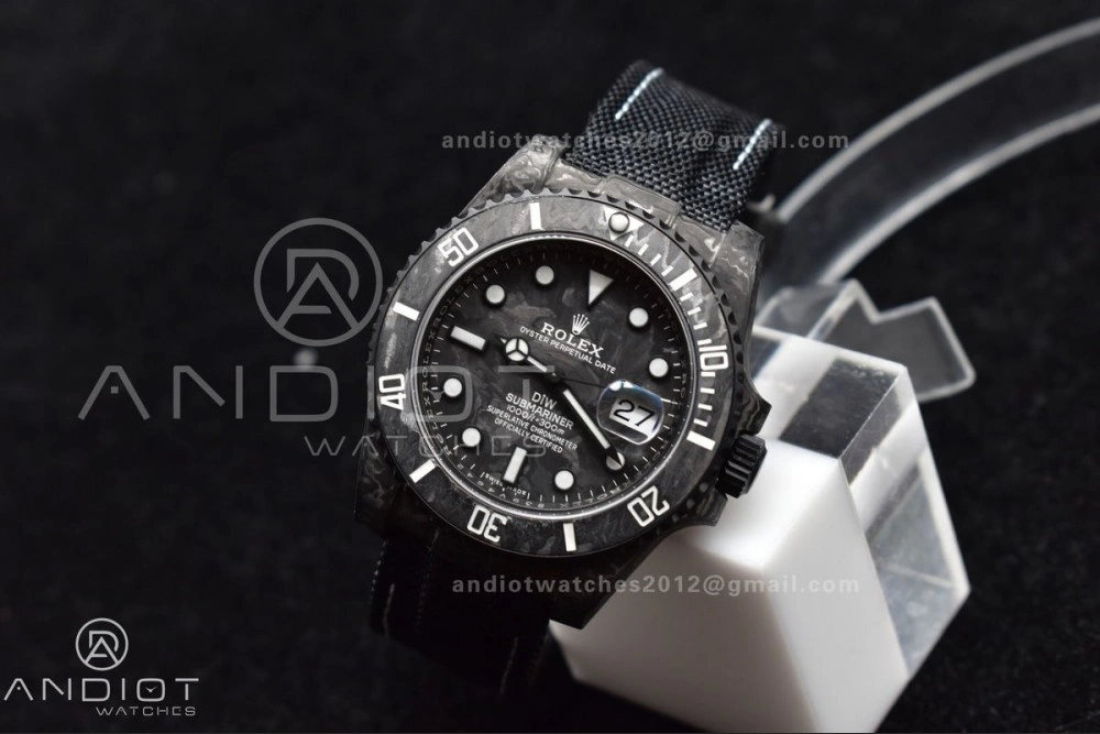 Submariner DIW DLC Sandblasted VSF 1:1 Best Edition Black Blue Dial on DLC Bracelet VS3135