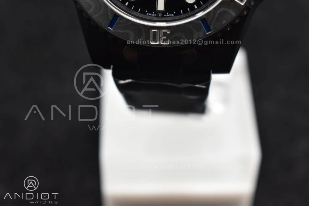 Submariner DIW DLC Sandblasted VSF 1:1 Best Edition Black Blue Dial on DLC Bracelet VS3135