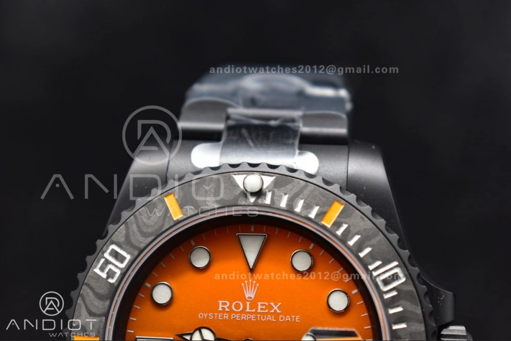 Submariner DIW DLC VSF 1:1 Best Edition Black Orange Dial on DLC Bracelet VS3135