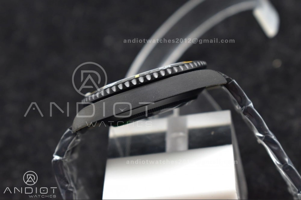 Submariner DIW DLC VSF 1:1 Best Edition Black Yellow Dial on DLC Bracelet VS3135