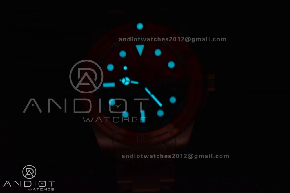 Submariner DIW Sandblasted VSF 1:1 Best Edition Orange Ceramic Bezel Orange Black Dial on SS Bracelet VS3135