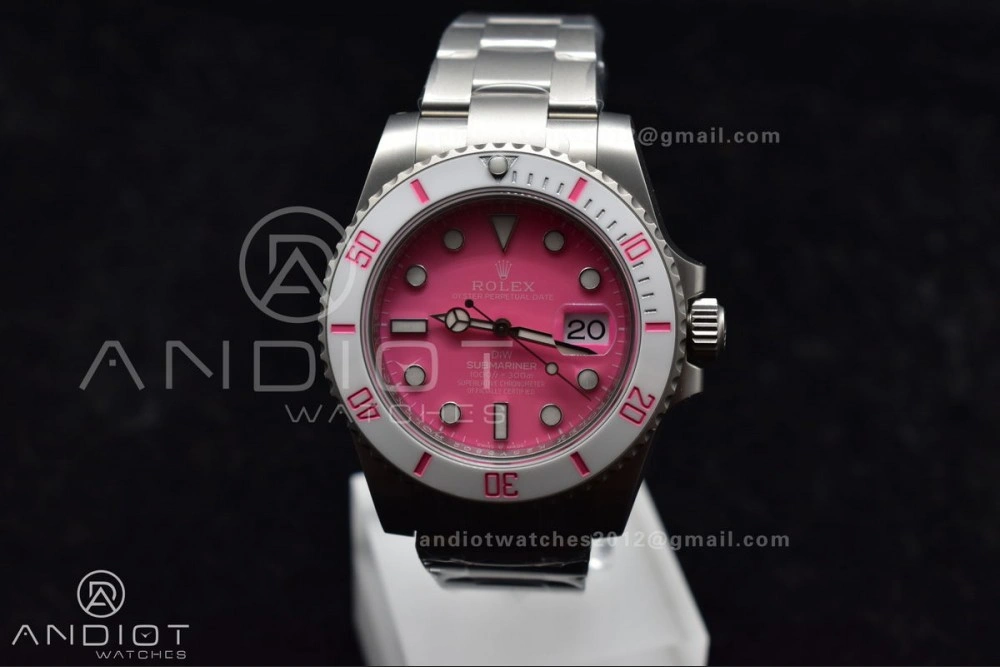 Submariner DIW Sandblasted VSF 1:1 Best Edition Pink Dial On SS Bracelet VS3135