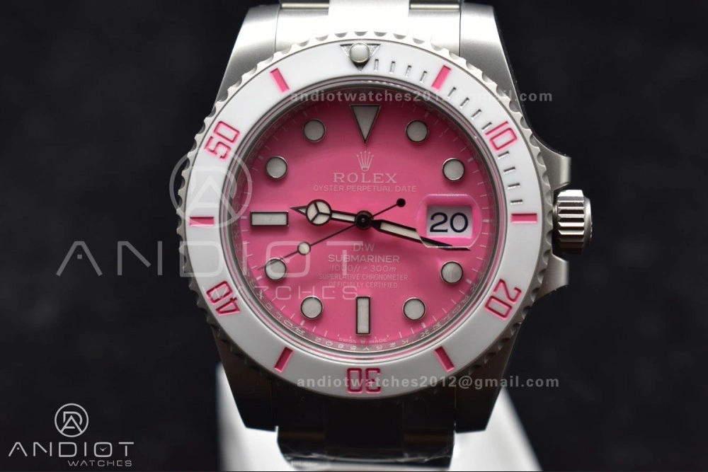 Submariner DIW Sandblasted VSF 1:1 Best Edition Pink Dial On SS Bracelet VS3135