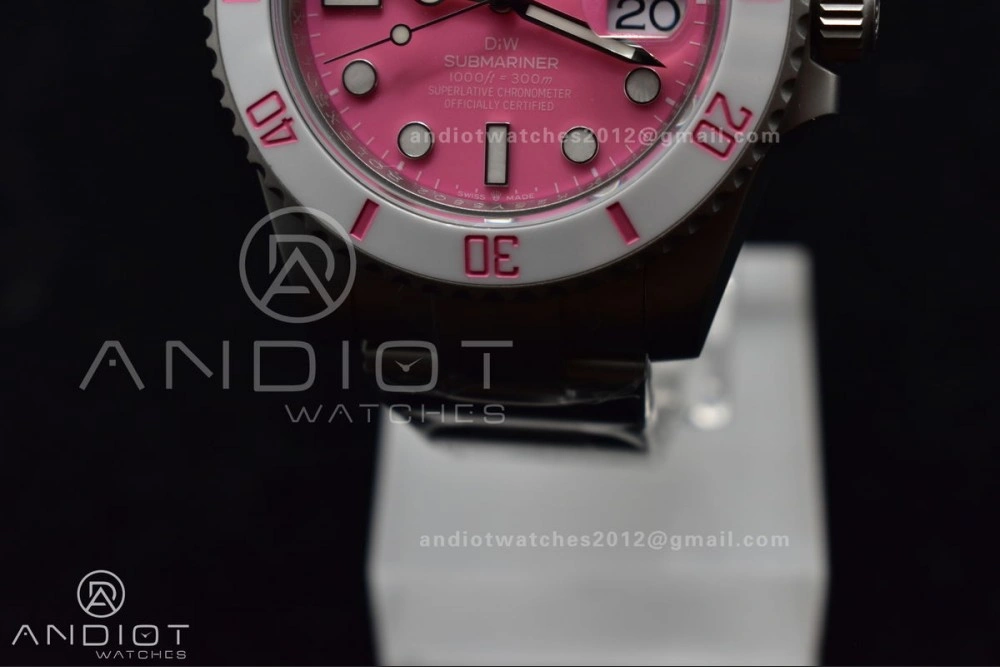 Submariner DIW Sandblasted VSF 1:1 Best Edition Pink Dial On SS Bracelet VS3135