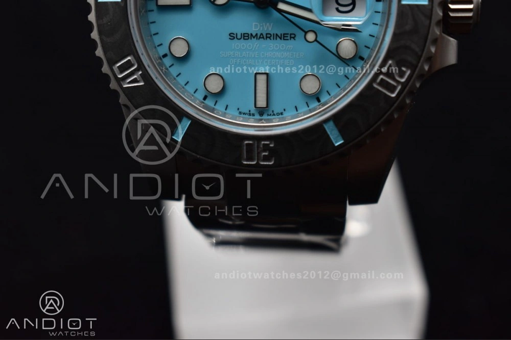 Submariner DIW Sandblasted VSF 1:1 Best Edition Tiffany Blue Dial on SS Bracelet VS3135