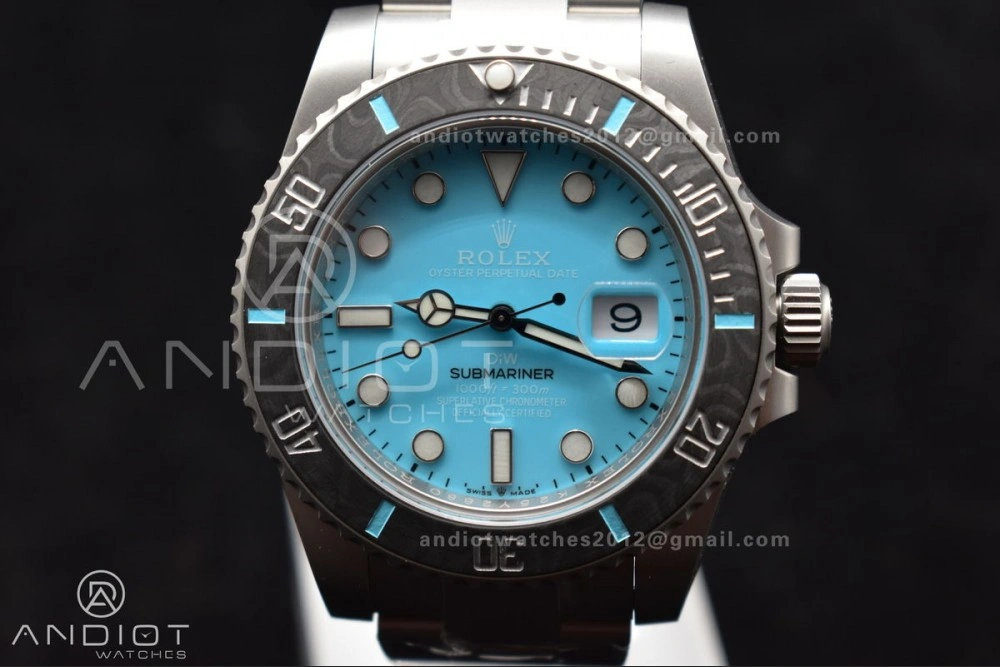 Submariner DIW Sandblasted VSF 1:1 Best Edition Tiffany Blue Dial on SS Bracelet VS3135