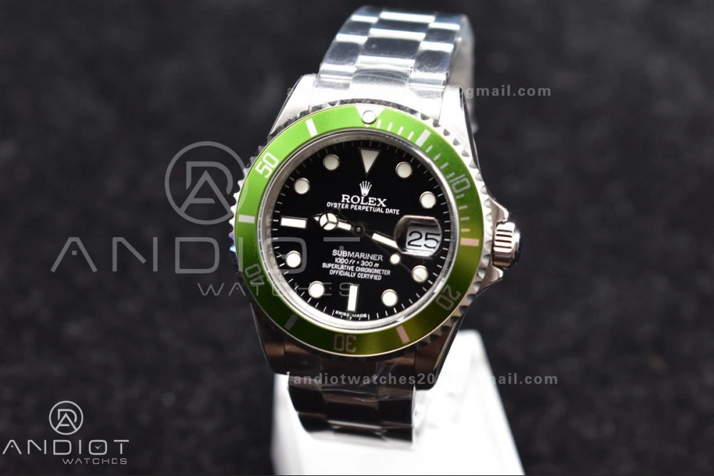 Submariner16610LV Kermit BPF Best Edition On SS Bracelet