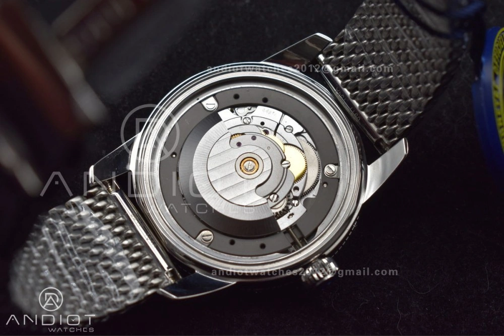 Super Ocean Heritage II BLSF 42mm SS Black Dial Black Ceramic Bezel on SS Mesh Bracelet A2824