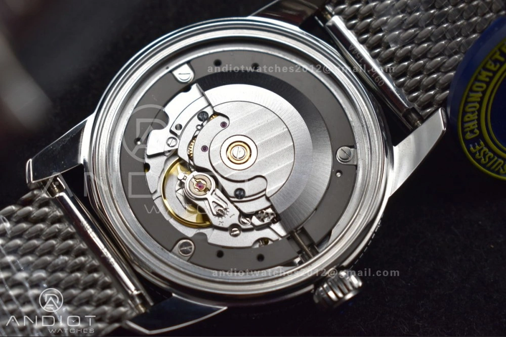 Super Ocean Heritage II BLSF 42mm SS Black Dial Black Ceramic Bezel on SS Mesh Bracelet A2824