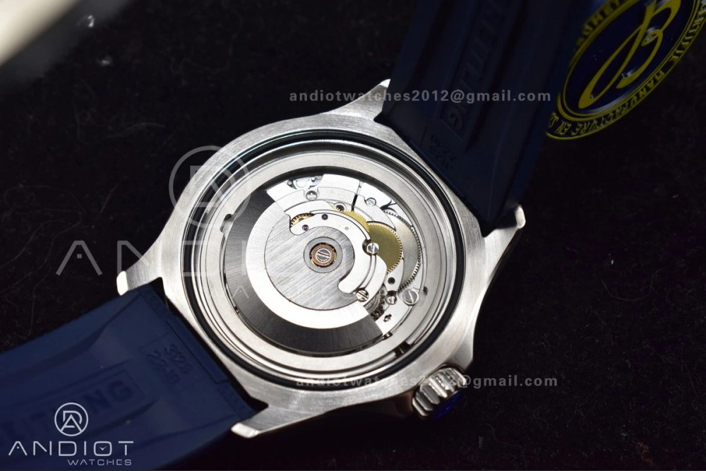 SuperOcean Automatic 42 SS BLSF 1:1 Best Edition Blue Dial on Blue Rubber Strap A2824