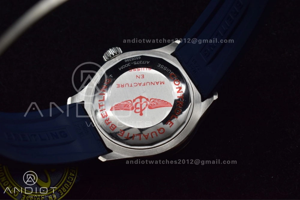 SuperOcean Automatic 42 SS BLSF 1:1 Best Edition Blue Dial on Blue Rubber Strap A2824