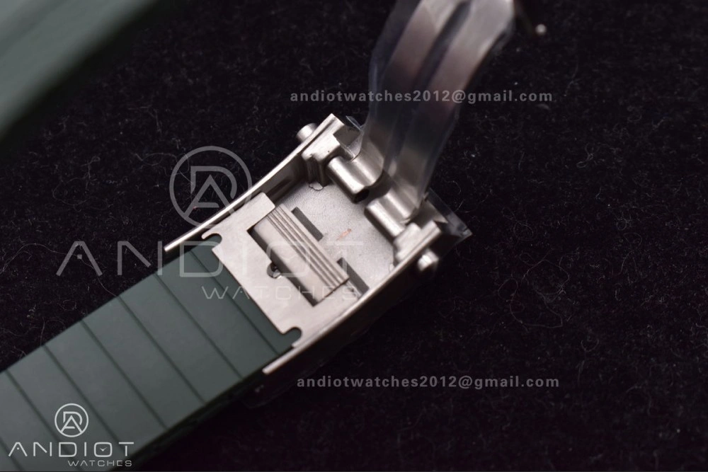 SuperOcean Automatic 42 SS BLSF 1:1 Best Edition Orange Dial on Green Rubber Strap A2824