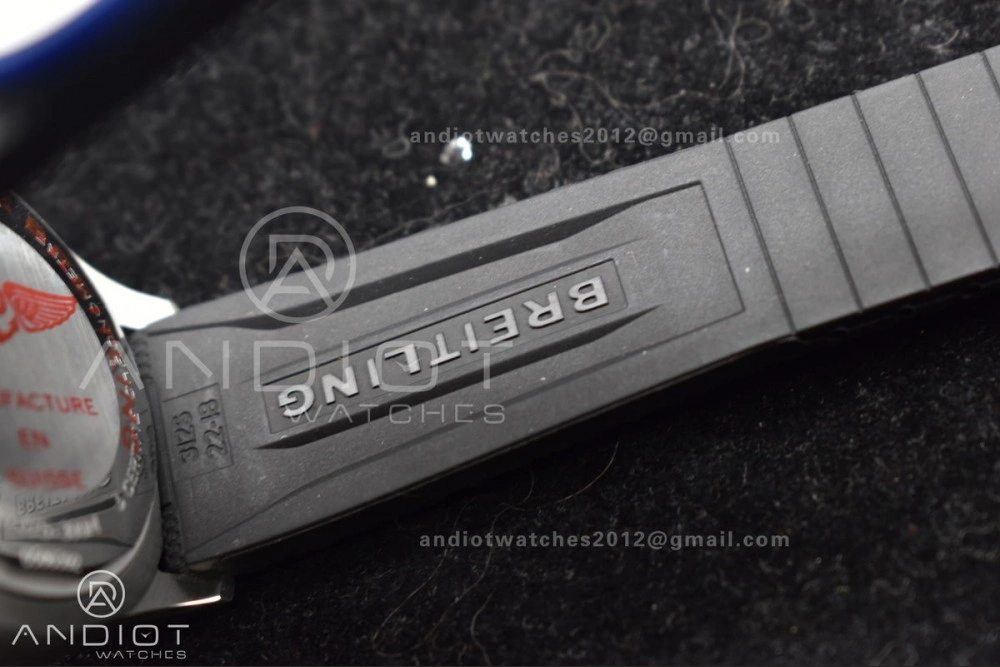 SuperOcean Automatic 42 SS RG BLSF 1:1 Best Edition Black Dial on Black Rubber Strap A2824