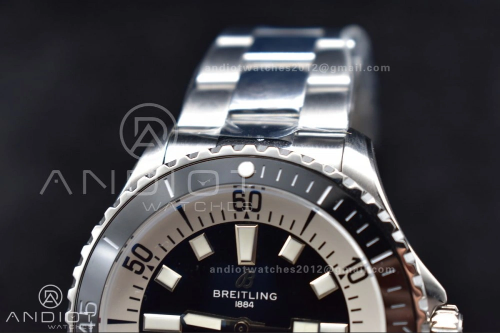 SuperOcean Automatic 44 TF 1:1 Best Edition Black White Dial on SS Bracelet A2824